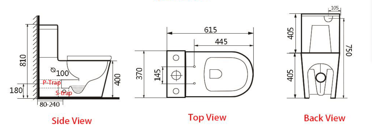 Buy Zumi - Sandra Short Projection Rimless toilet Online Melbourne